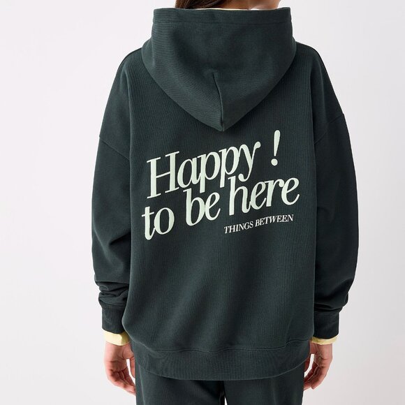 Things Between Happy to be here hoodie Large NWT - Picture 1 of 2